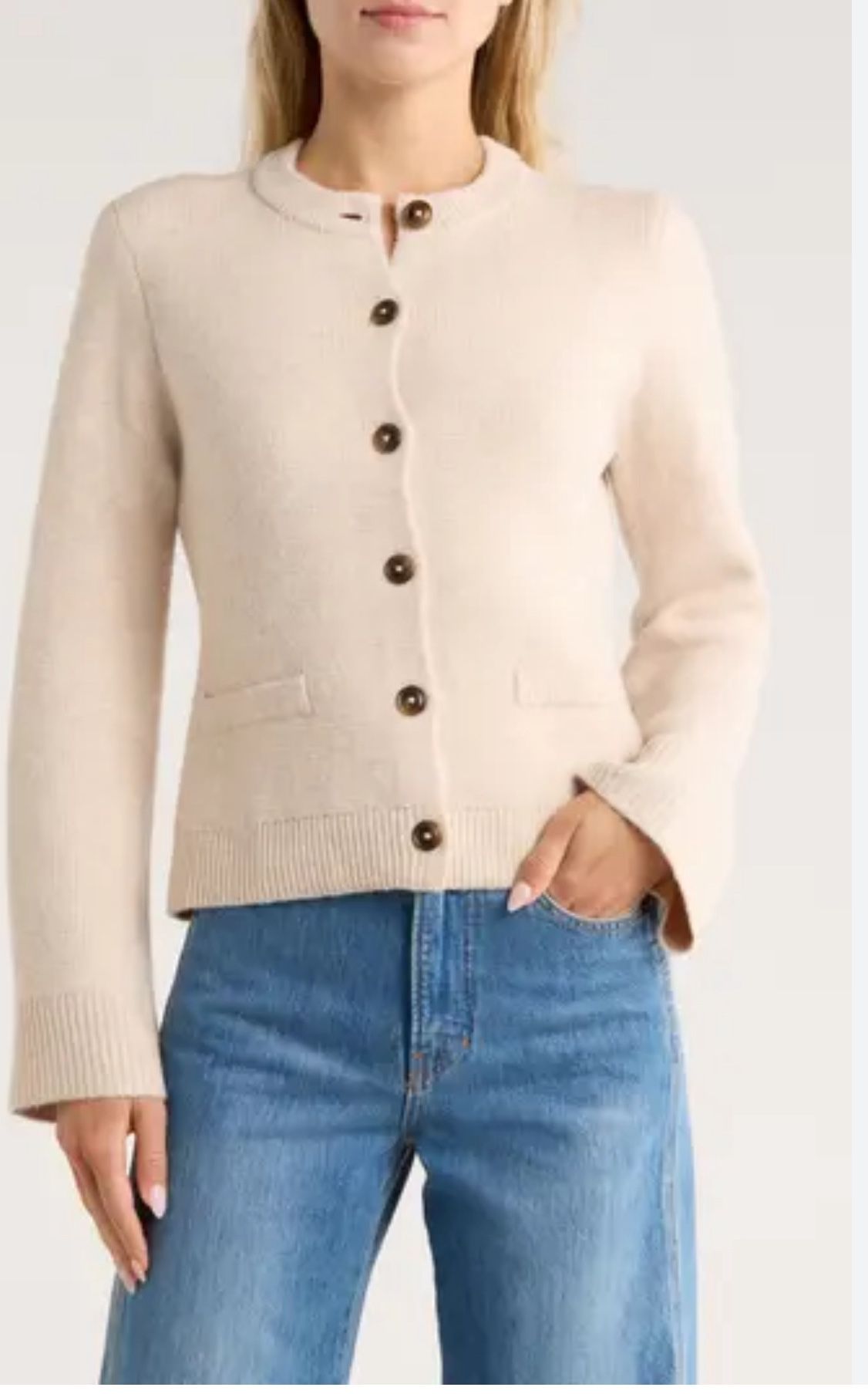 Khaite Inspired Structured Cardigan 