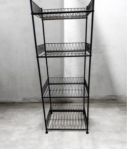 Ladell Black Metal Shelving Unit