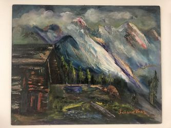 Original painting oil on wood, size 30x24 inches