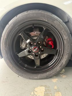 Race Star 5-Spoke Black Wheel with Tire 17"
