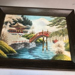 Vintage Hand Woven Silk - TAPESTRY - WALL HANGING -PICTURE - ART - Japanese