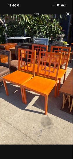 Antique solid wood chairs