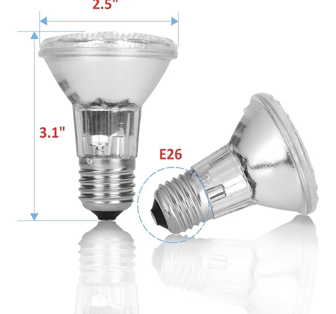 Par 20 FL25 50PAR20/FL 50 Watt Halogen Spot Light Bulb Replacement (30x)