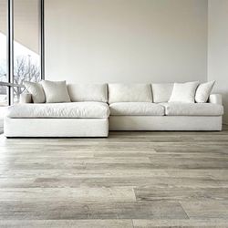 Living Spaces Grand Down Oversized Chaise Sectional 139"