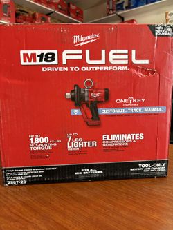 Milwaukee new 1" high torque impact wrench one key