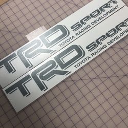 TRD Sport Decals For Toyota Tundra Tacoma Bedside Vinyl Black Gloss Or Matte