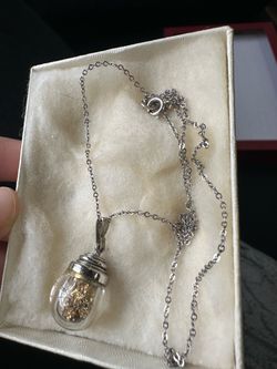 24k gold glass filled sterling silver necklace