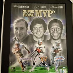 16x20 Framed Signed Raiders MVP PHOTO 