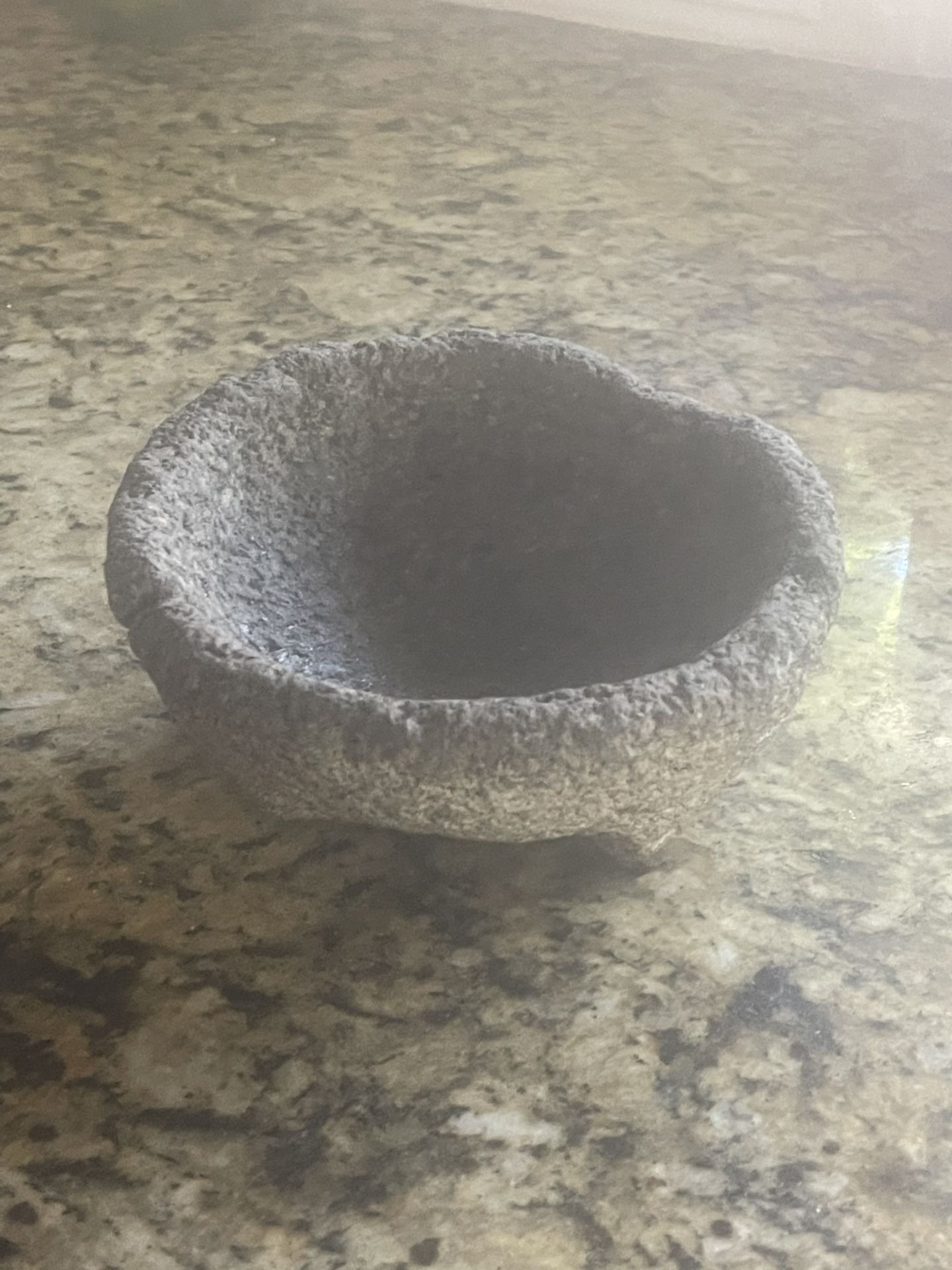 6 Inch Vintage Hand Carved Bowl Used As A Mortar For Griding Spices