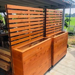 Custom Beautiful privacy wall Frame Planter Box Garden Bed cedar redwood Mother’s Day Best Gift 