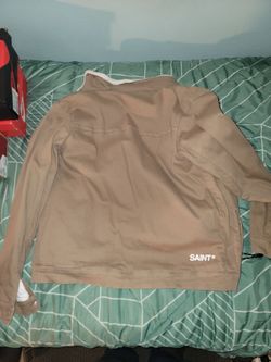 Saint Mxxxxxx Tan Sherpa Collar Jacket