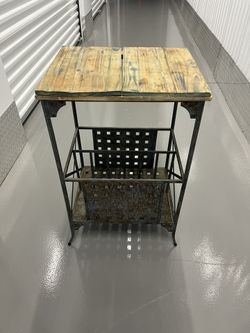Wood and Metal Side Table