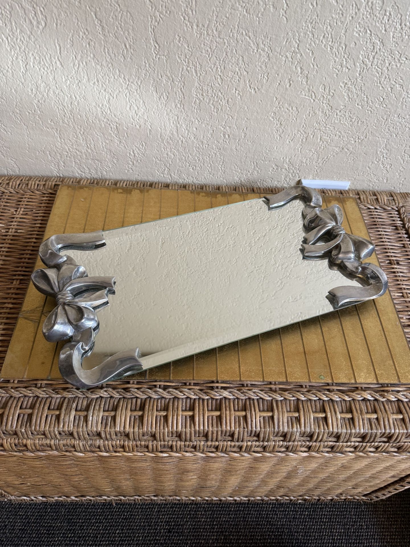 VTG Godinger , Silver Plated, Bow Vanity Tray