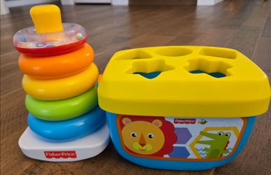 Fisher-Price Baby’s First Blocks & Rock-a-Stack Toy Set