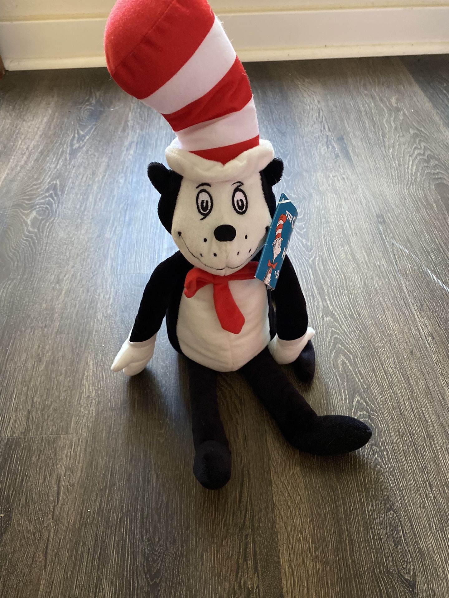 New Kohls DR SEUSS 20" Plush CAT IN THE HAT Character Stuffed Animal Toy