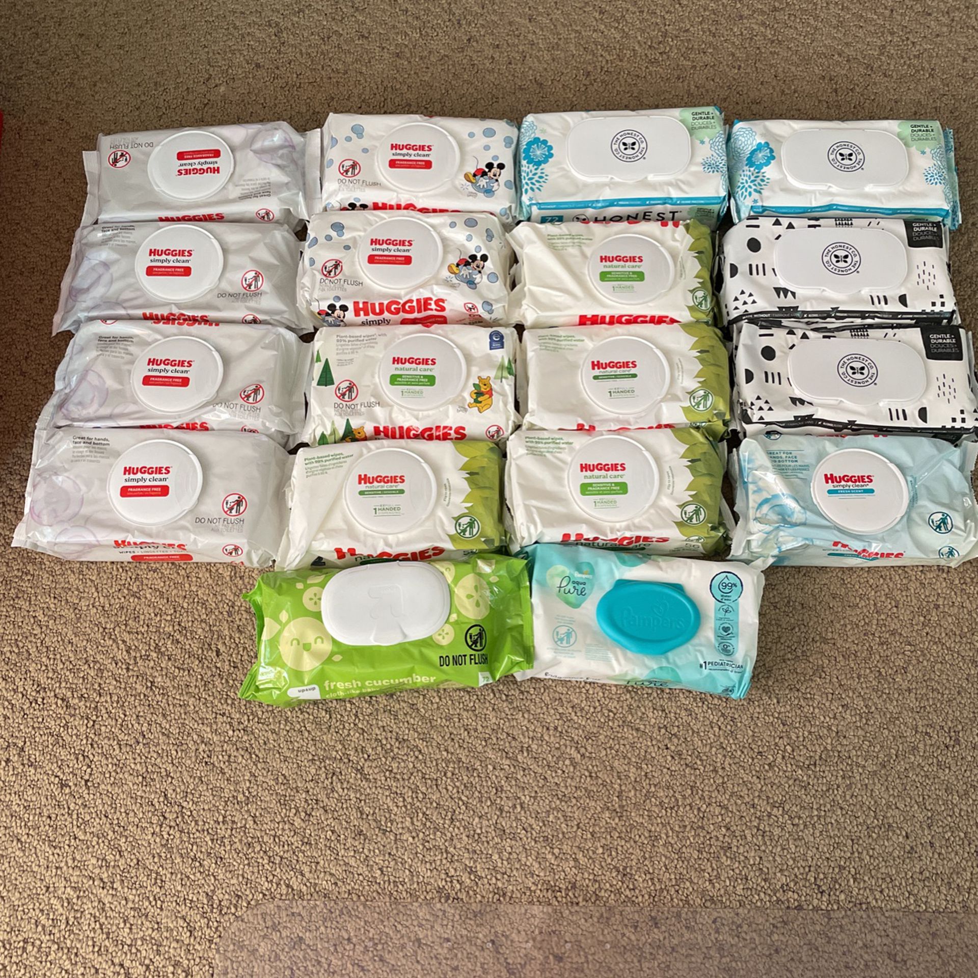 $30 For All Diaper Wipes 18 Packs = 1152 Wipes Brand New