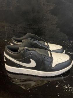 Nike Air Jordan 1 Low Retro Shoes Black Summit White 553558-043 Men Size 10 New