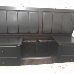 King Size Headboard With Two Night Stands 