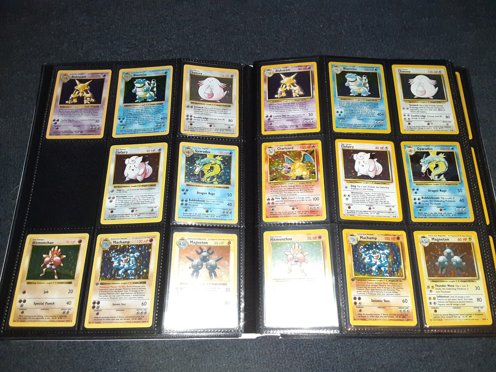 Pokemon cards vintage binder collection shadowless set