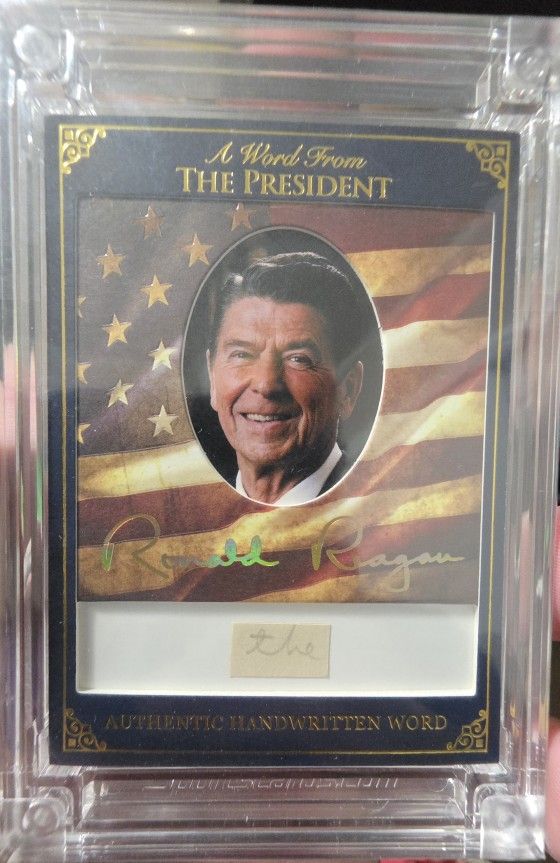 Ronald Reagan handwritten word