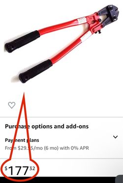Heavy-Duty Bolt Cutters Red and Black