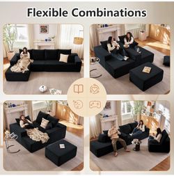3 piece cloud couch long sectional