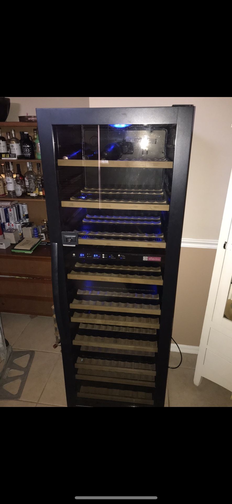 PRICE DROP!!!! Allavino 172 bottle capacity, dual climate control wine refrigerator