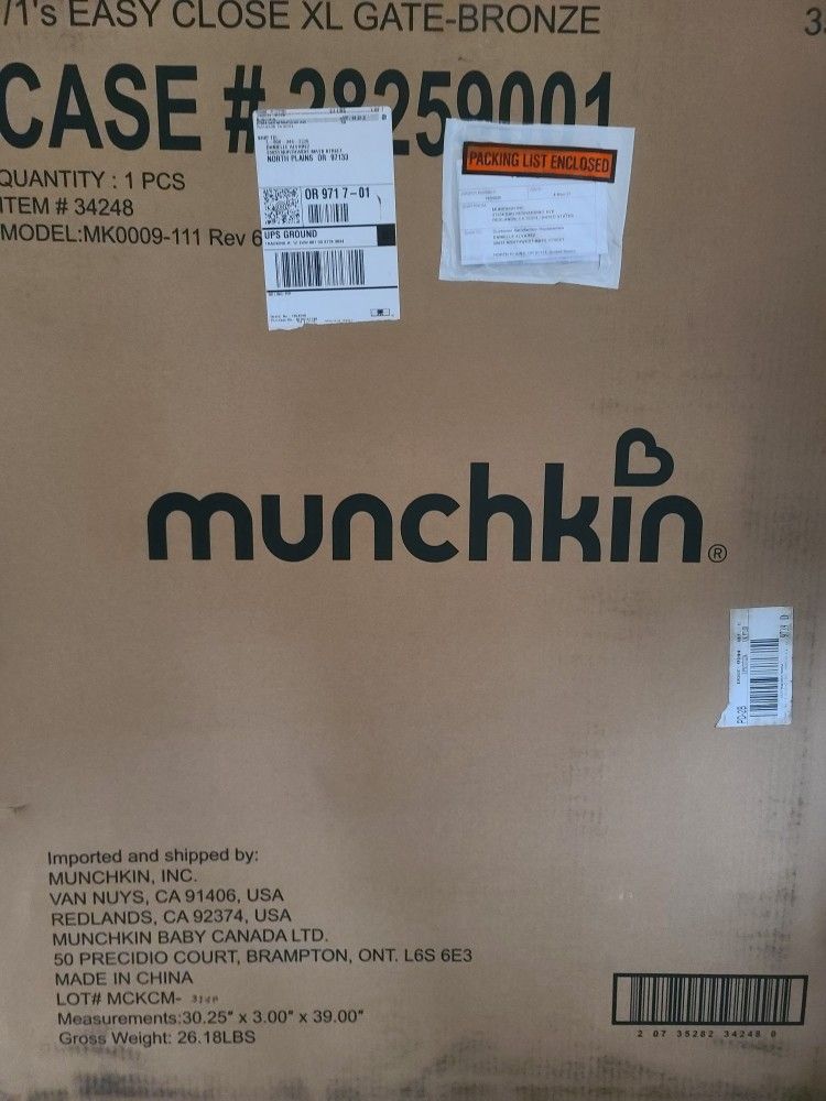 Munchkin BRONZE (brown) Extra Wide (56" Wide) BRAND NEW IN BOX, NEVER OPENED
