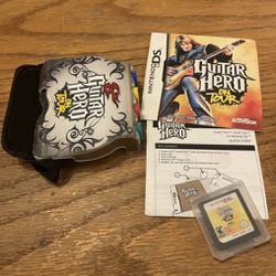 Nintendo DS Guitar Hero On Tour Game & Hand Player Works Only On DS Lite System 