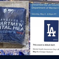 LA Dodgers Mental Heath Awareness Blanket 5/4 New in Bag Stadium sga ohtani
