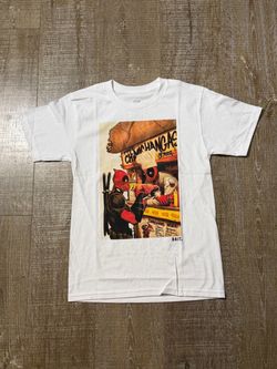 BAIT x Marvel Deadpool Chimichangas T Shirt Mens Small White Graphic Tee NEW