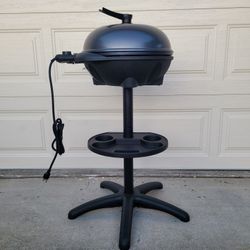 Outdoor Electric BBQ Grill 1350W Non-stick. Black
