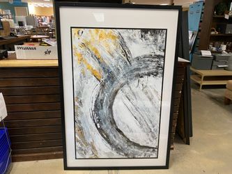 Abstract Gold & Silver Framed Print by Mary Calli