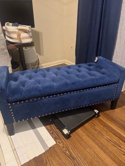 Velvet chais in blue velvet