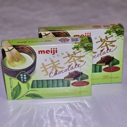 Japanese Chocolate bars filled with matcha (Meiji)