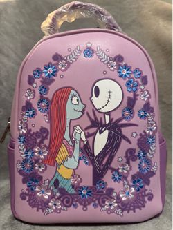 Loungefly Disney The Nightmare Before Christmas Spring Floral Mini Backpack