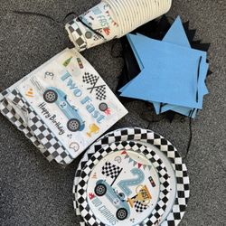 Two Year old birthday plates, decor 