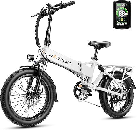 Jasion EB7 2.0 Electric Bike For Adults, 850W Peak Motor 28mph Folding Bike