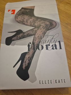 Ellie and Kate Allover Dainty Floral Tights