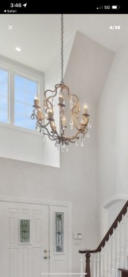 Chandelier With Chain 7.5" Long From Ceiling
