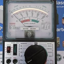 Sears 982364 Analog Vintage Multimeter with Battery Tester For Parts