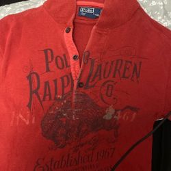 Red Polo Sweater Men Small