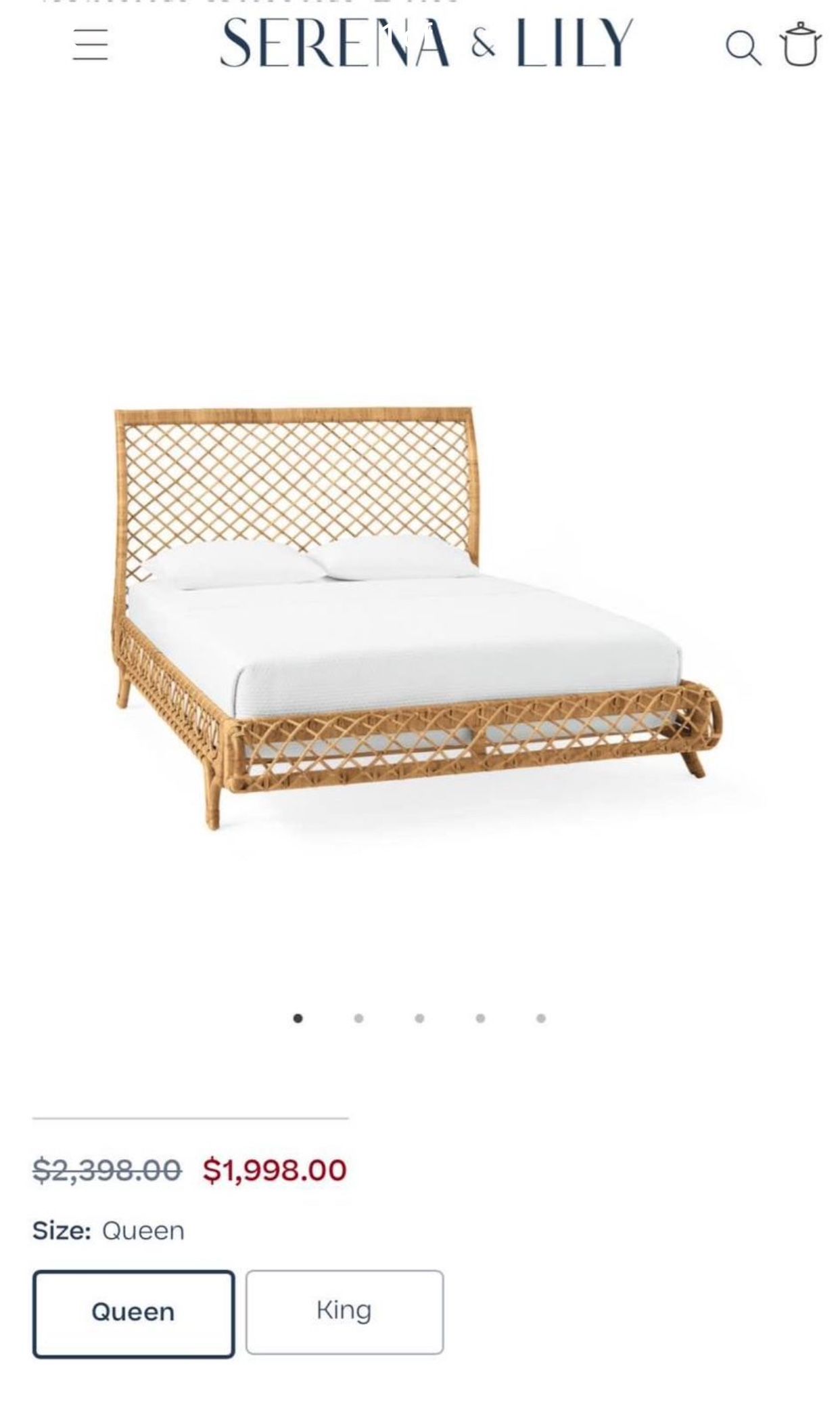 Serena And Lily Avalon Rattan Bed