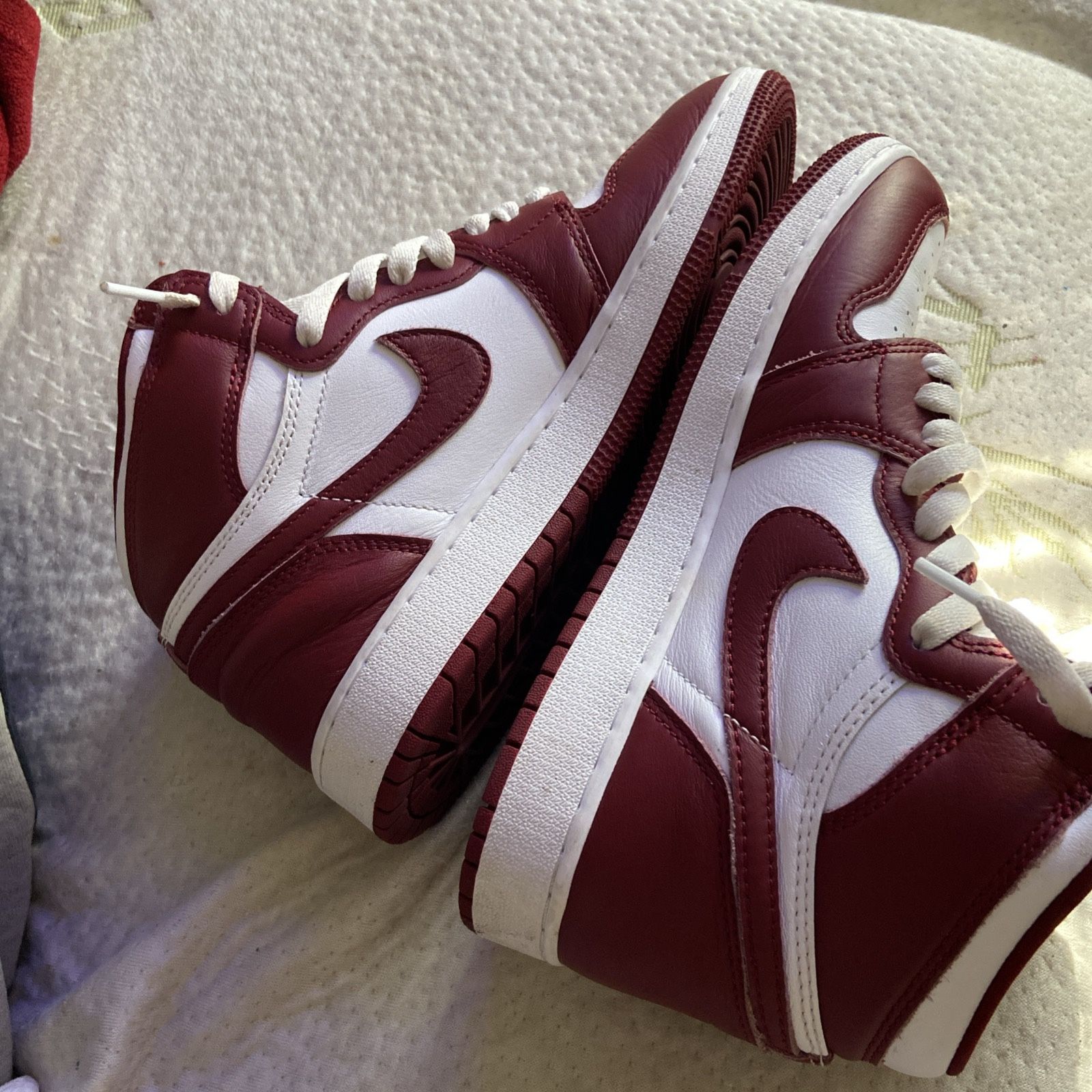 Air Jordan 1 , Maroon White, Size 7Y