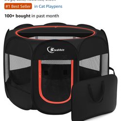 Siedihit Medium Foldable Dog Playpen 