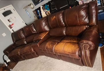 Ashley's Leather Sectional