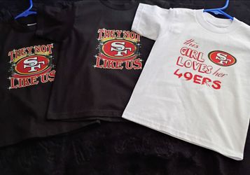 Custom Little Boys & Girl 49ers Shirts