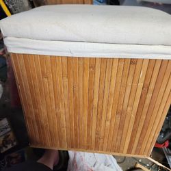 Cushioned Footstool  With  Storage Space