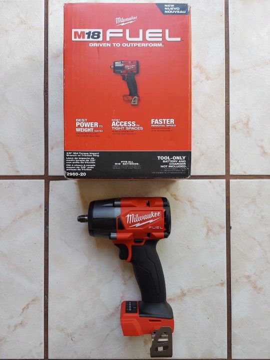 New Milwaukee FUEL 3/8" Mid-Torque Impact Wrench M18 w/ Friction Ring - Tool Only.