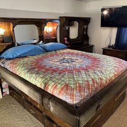 12 Drawer Pedestal California King Bedroom Suit